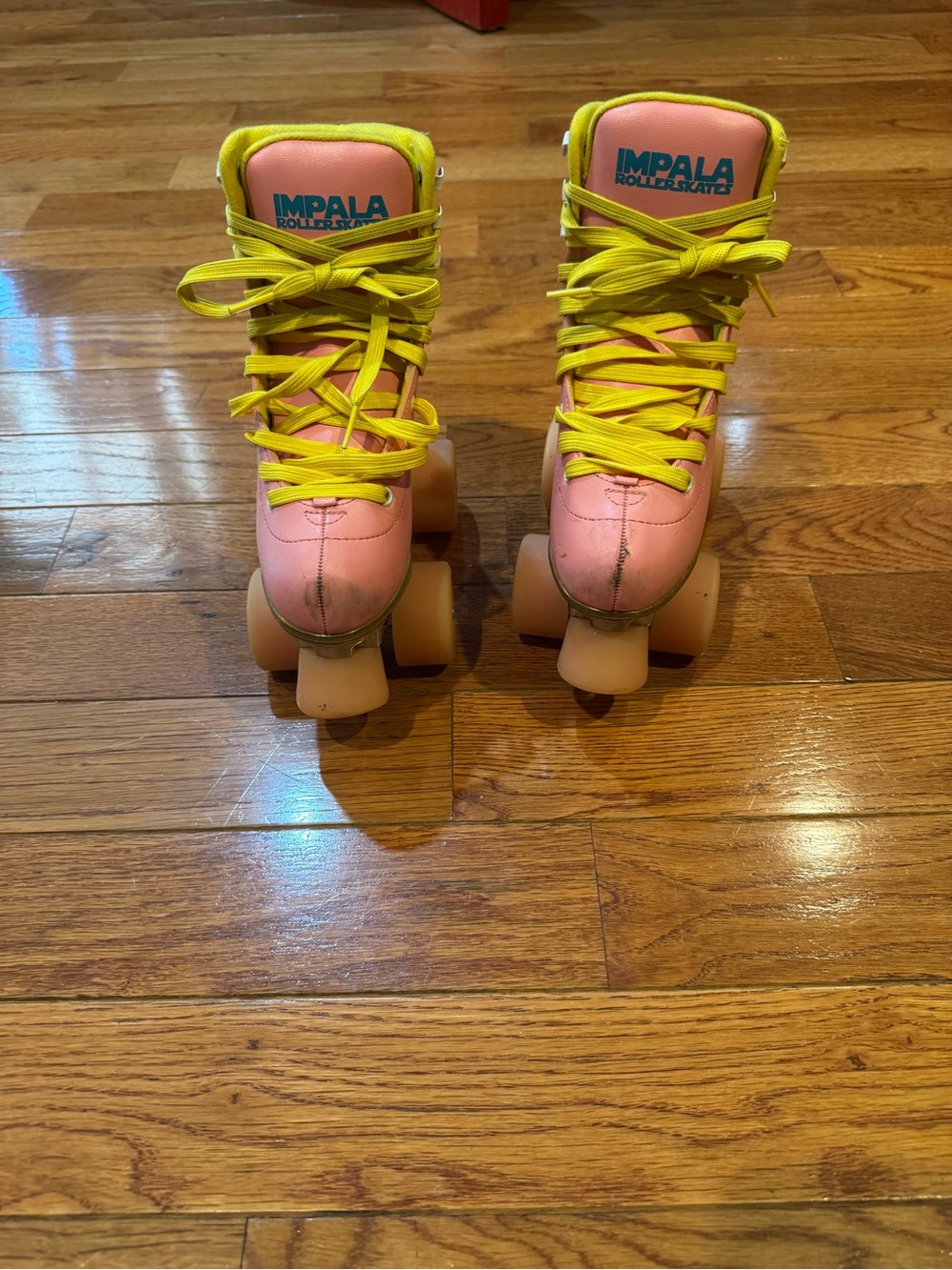 Impala Pink Yellow Roller Skates Quad Skates Womens Size 2 Retro Y2K